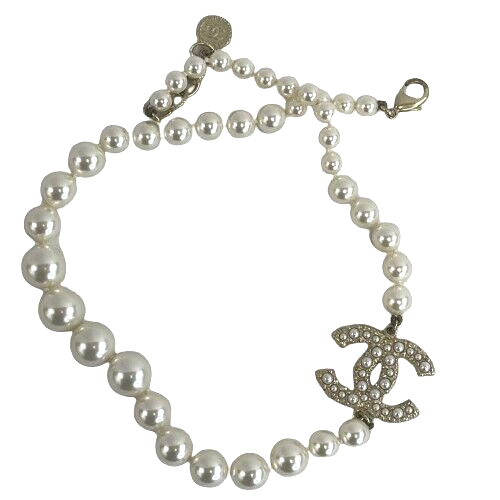 Chanel CC Graduating Pearl 100th Anniversary Necklace Fall 2021