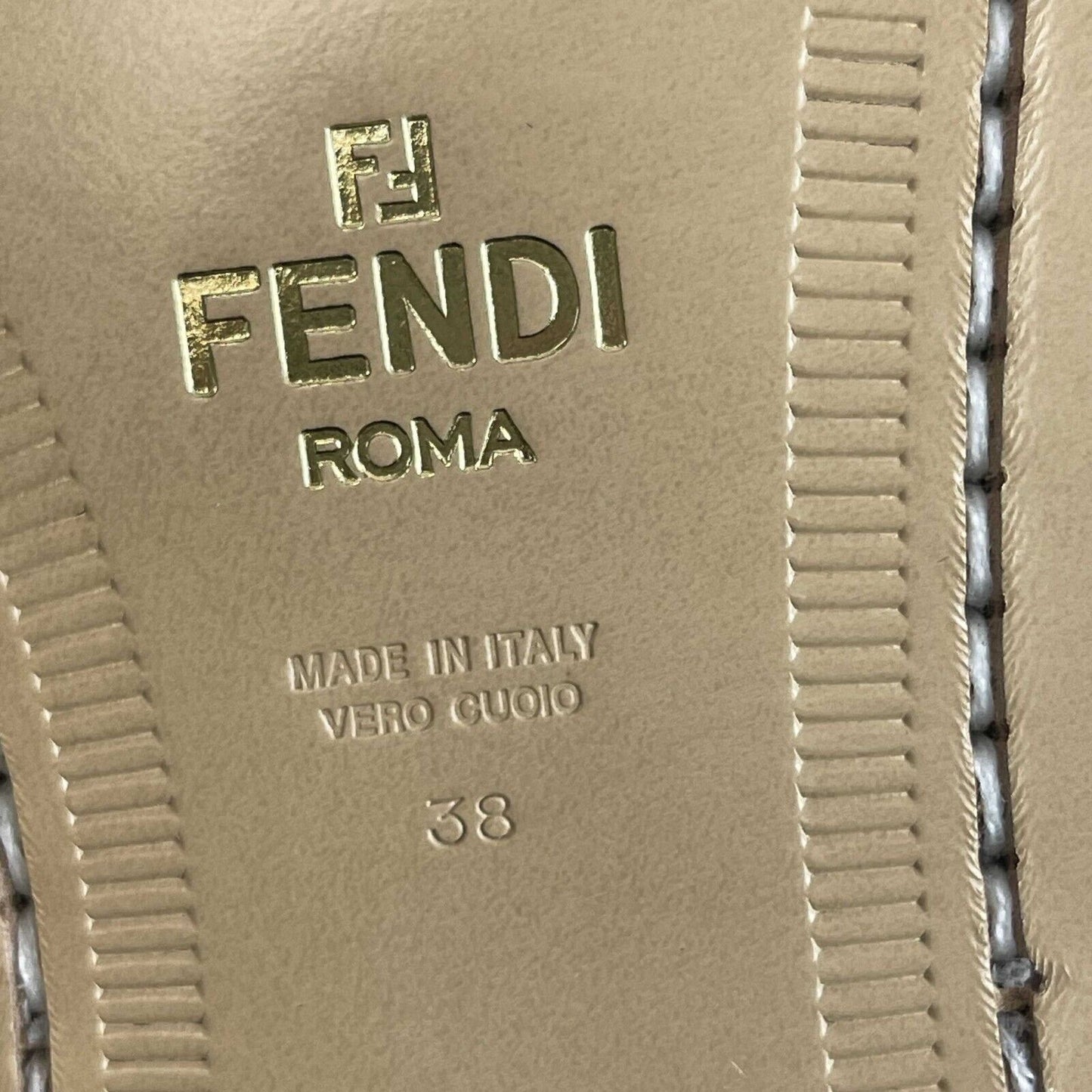 Fendi O'Lock Loafers Black 38 US 8 Women New With Box