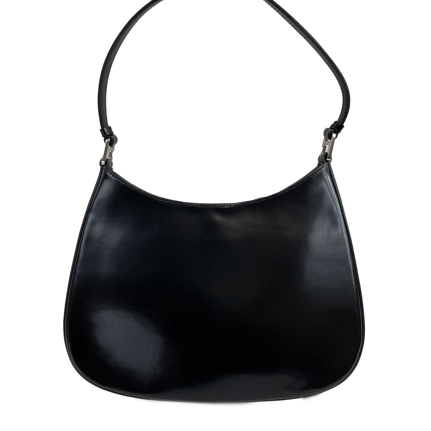 Prada New Cleo Brushed Leather Black Handbag