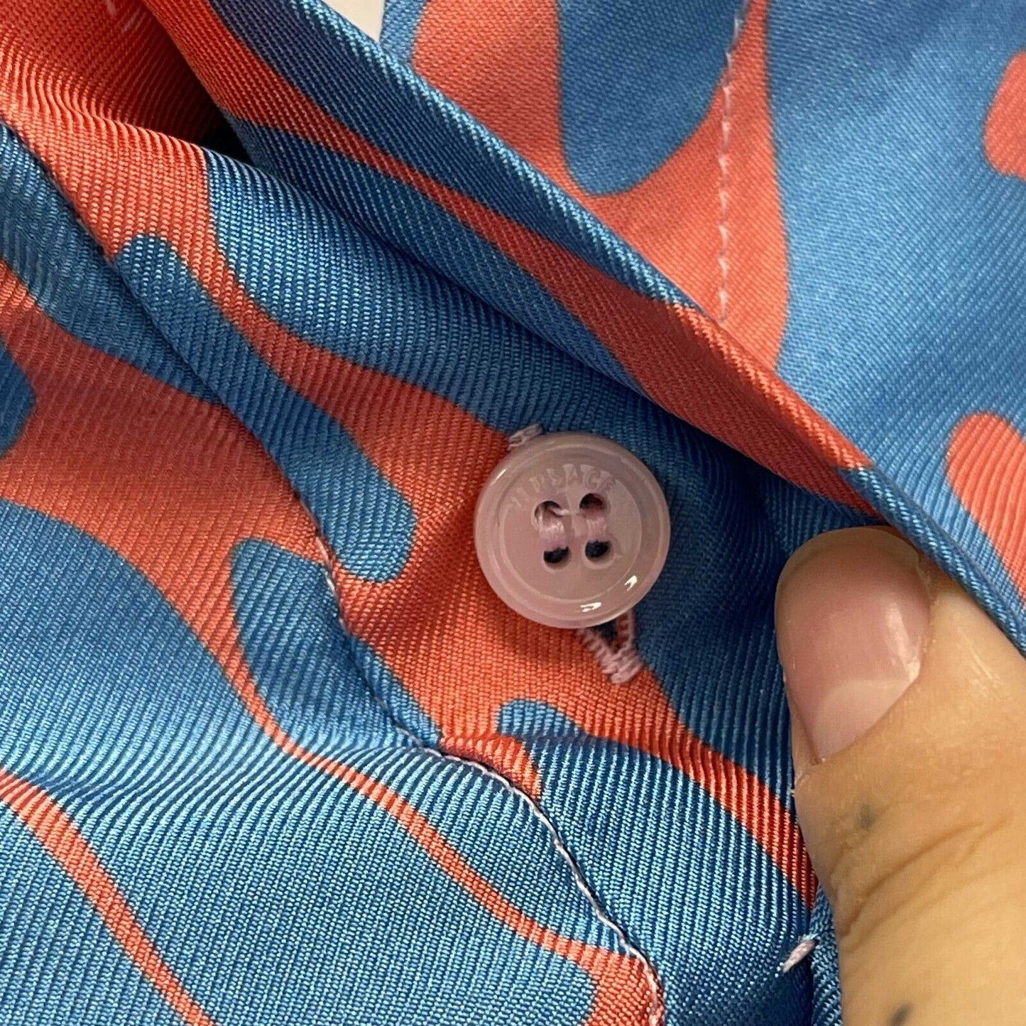 Versace Medusa Music Silk Pastel Pink & Blue Top - New w/ Tags