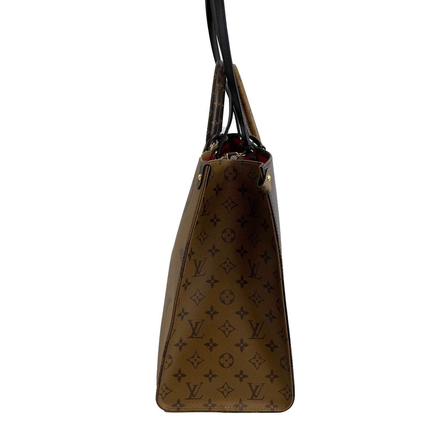 Louis Vuitton - Onthego GM - Brown and Tan Monogram Canvas Tote / Shoulder Strap
