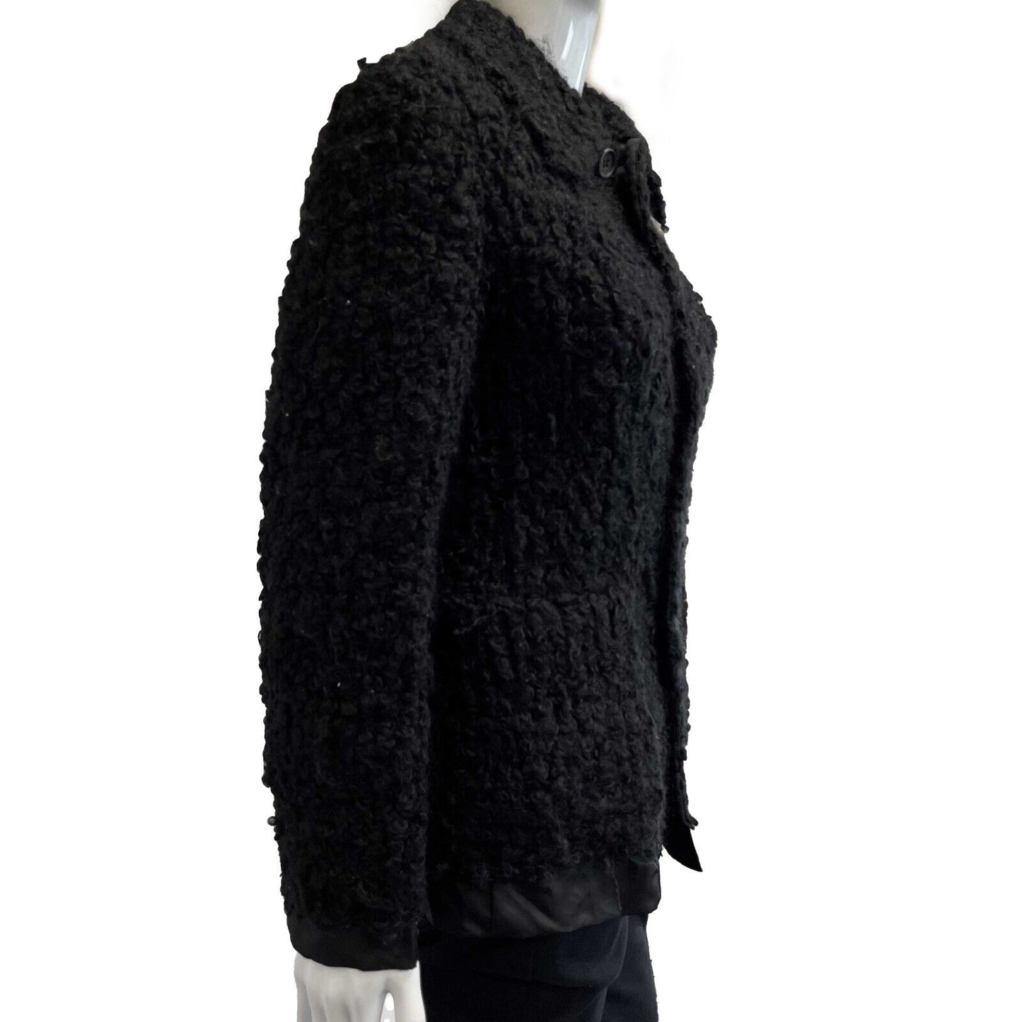 Junya Watanabe Pristine 2003 Black Boucle Wool Tweed Jacket Small