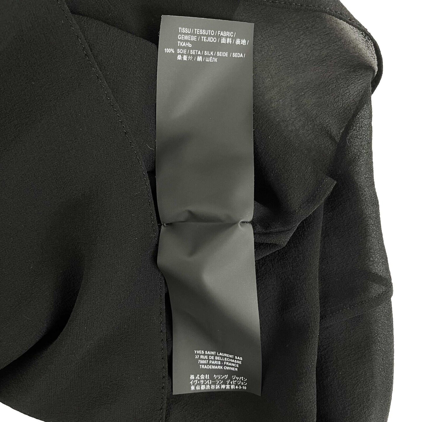 Saint Laurent Excellent Tiered Ruffled Silk Blouse Black - 34 US 4 Top
