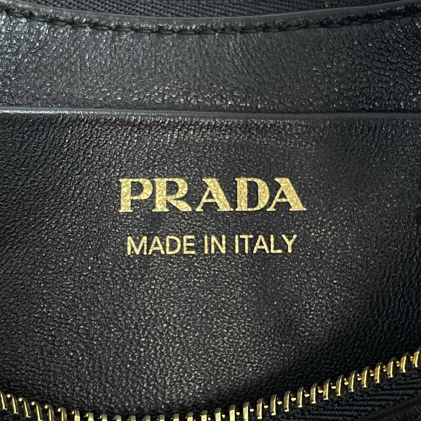 Prada Black Arqué leather shoulder bag Excellent Handbag w/box