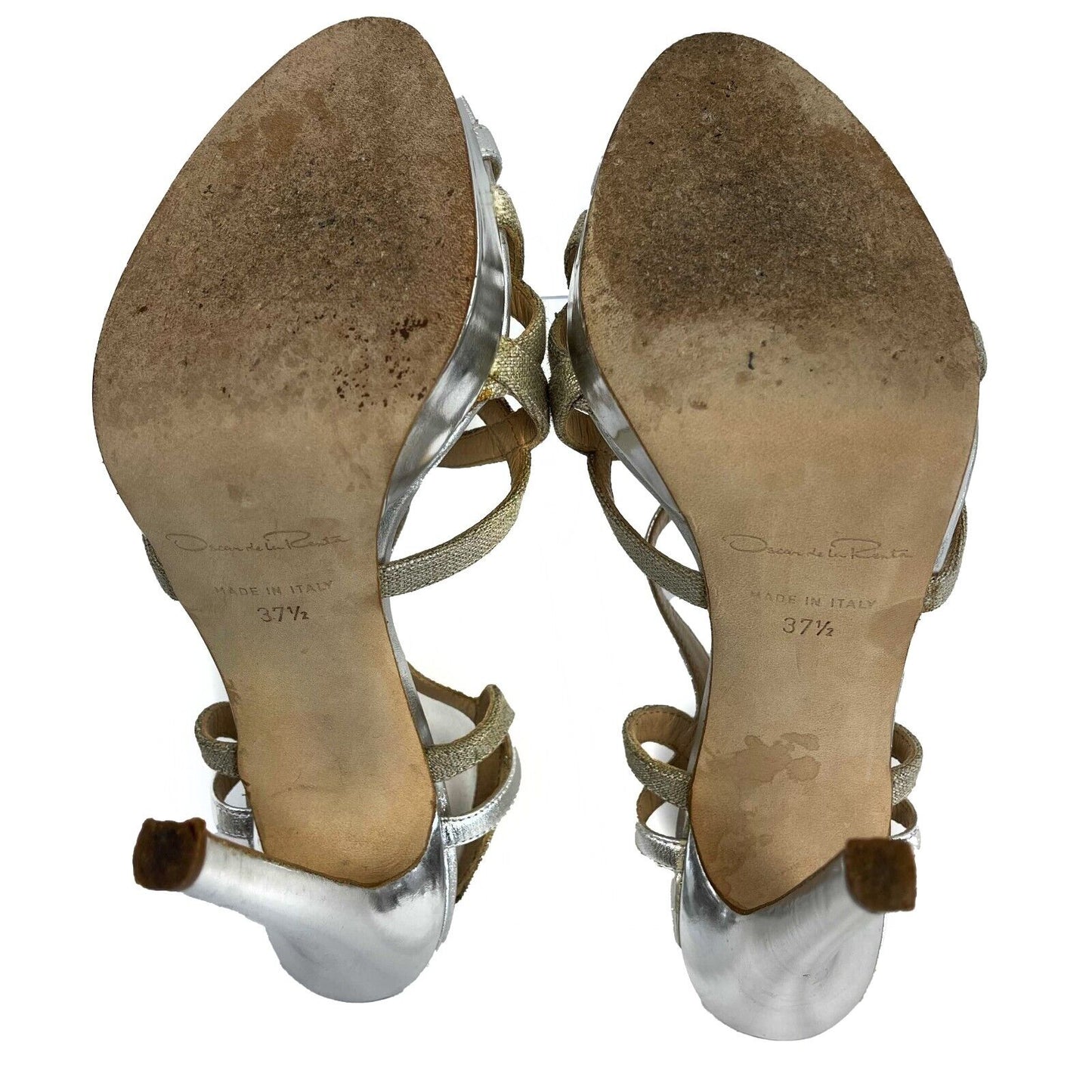 Oscar De La Renta - Romantica Strappy Sandal - Silver - EU 37.5 / US 6.5