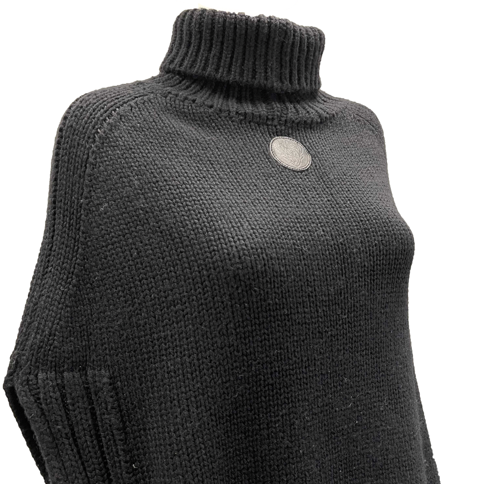 Gucci Excellent Poncho Cape Black XS Hysteria Vintage