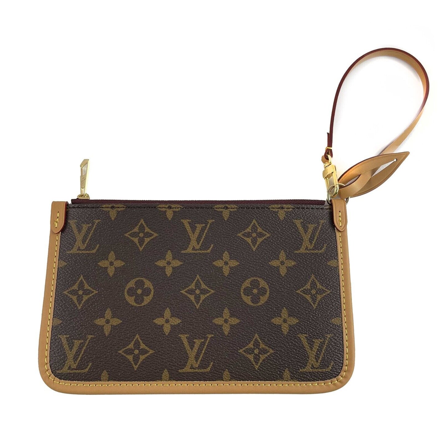 Louis Vuitton - LV Carry All MM Pochette in Monogram Canvas - Brown Wristlet