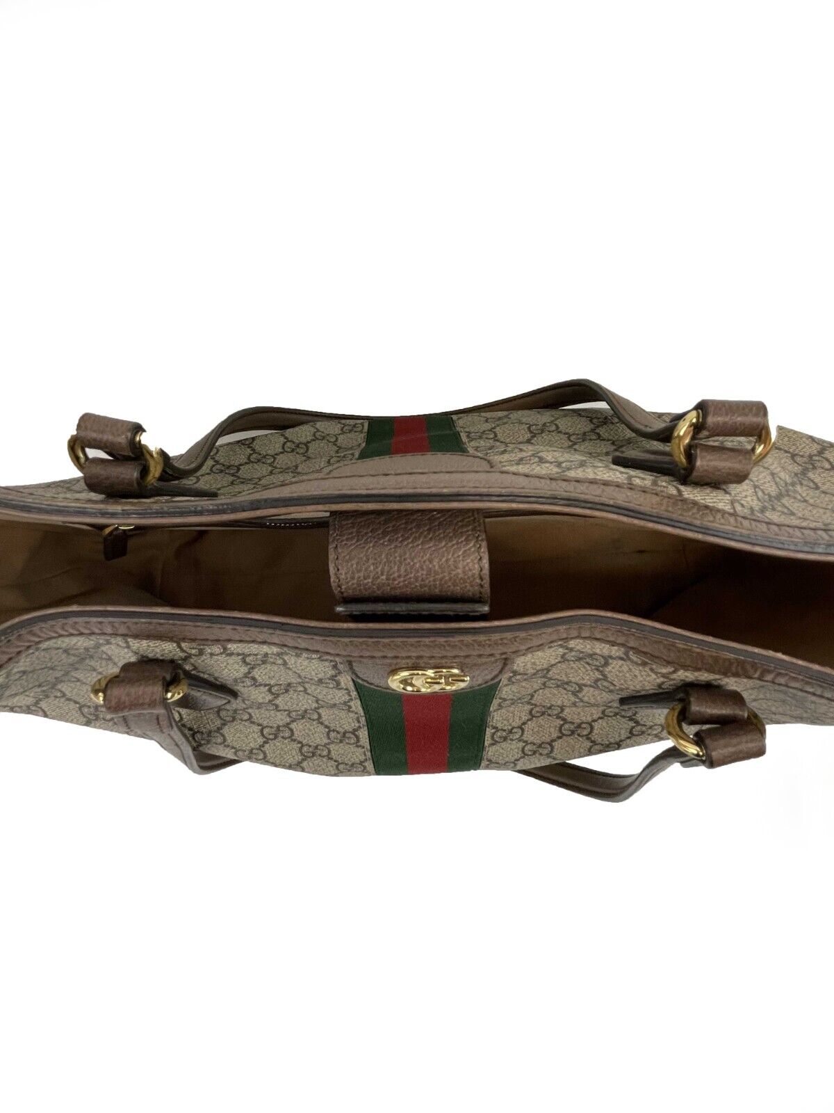 Gucci Medium Ophidia Tote Beige Brown GG Supreme Canvas Shoulder Bag