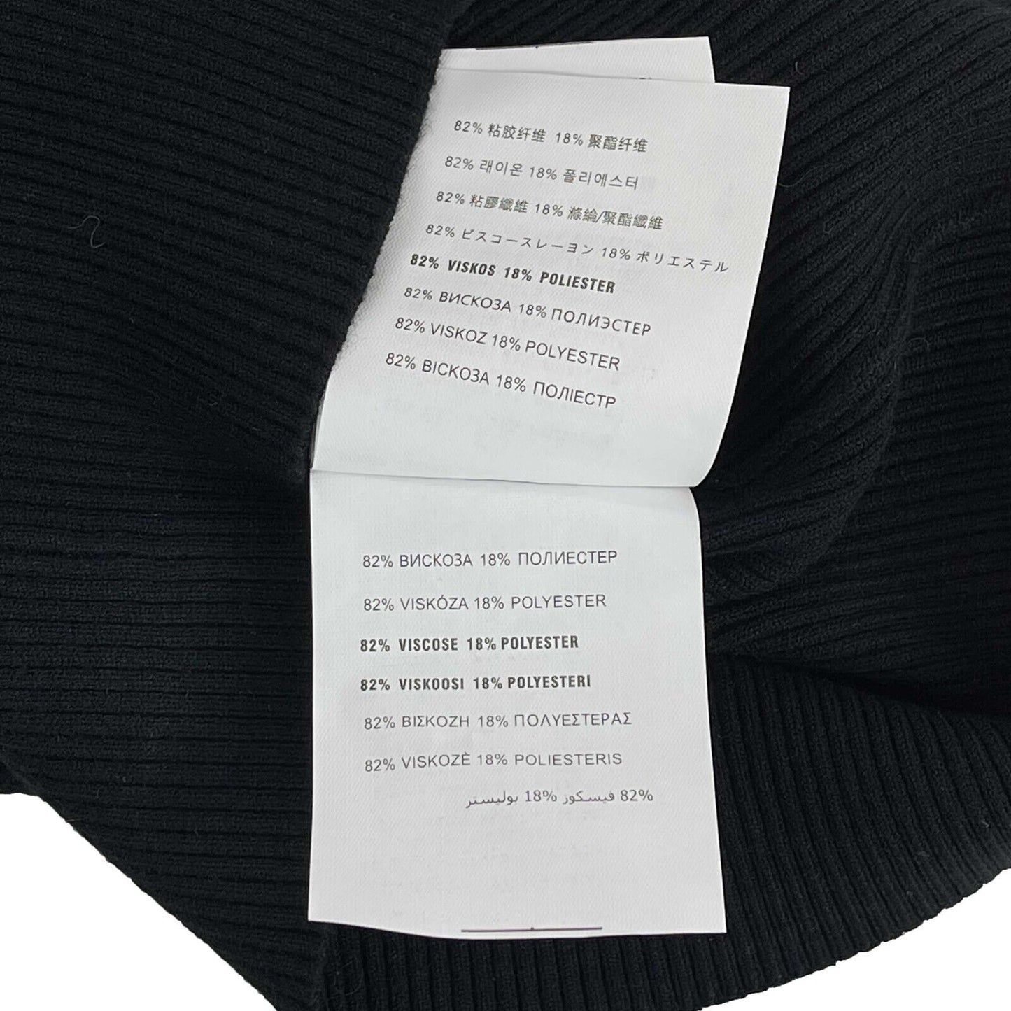 Miu Miu Viscose Tank Top In Nero Black Ribbed Tank Black, White 38 US 2