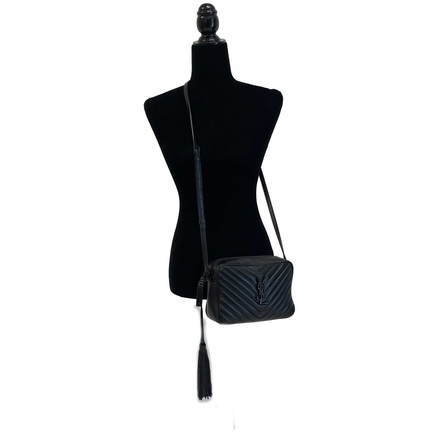 Saint Laurent - YSL - Lou Camera Bag w/ Tassel - Black Crossbody