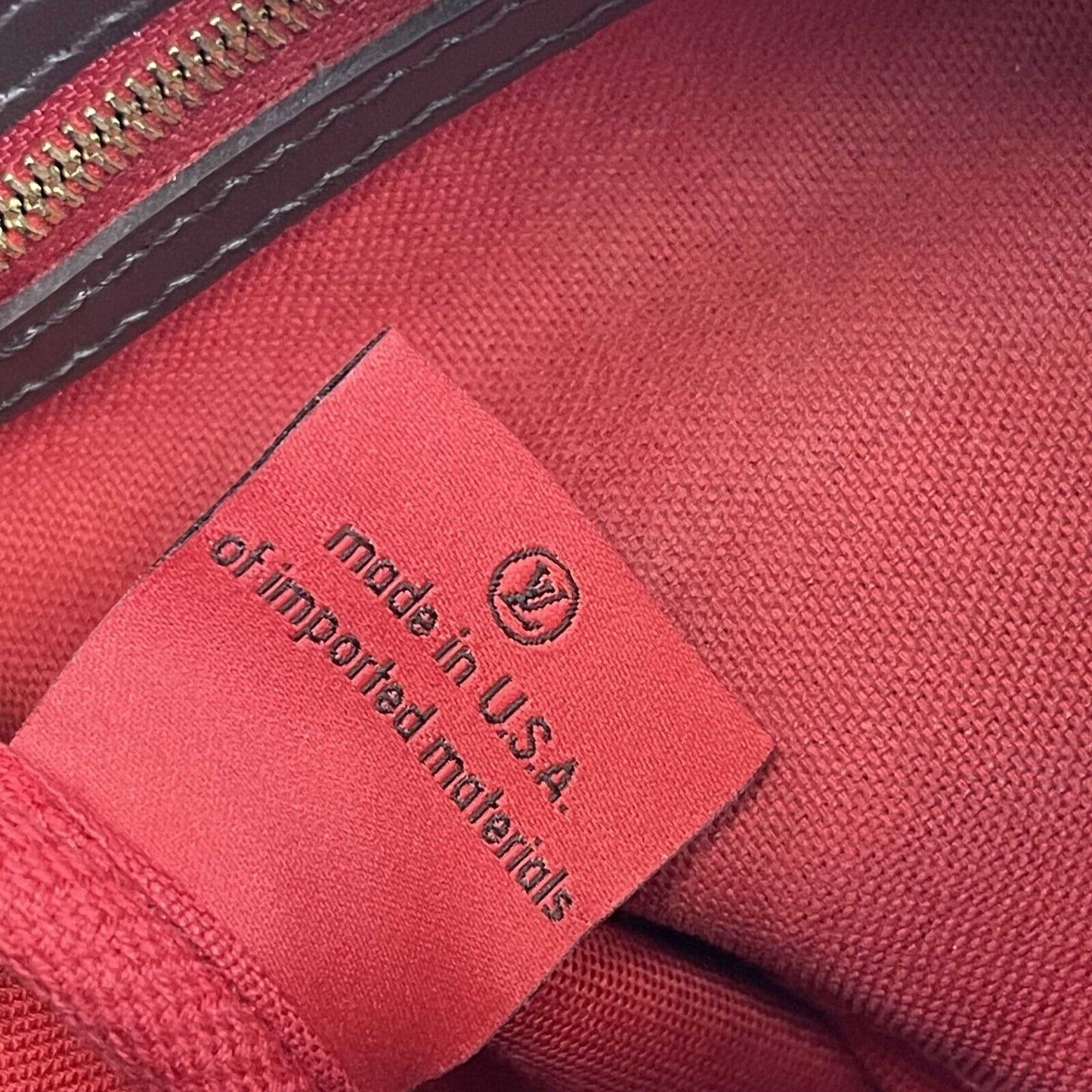 Louis Vuitton Speedy Bandoulier 25 Red Interior Damier Ebene Crossbody Brown