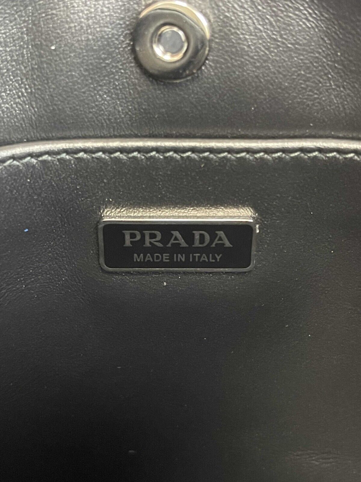 Prada New Cleo Brushed Leather Black Handbag