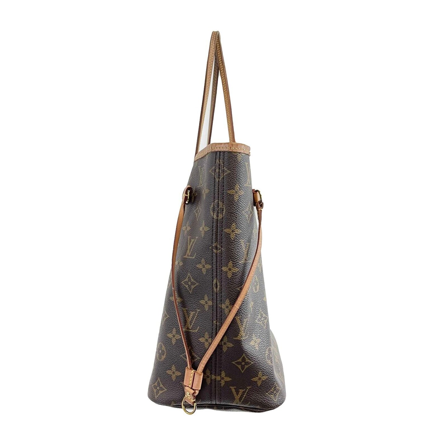 Louis Vuitton - LV Neverfull MM - Brown Monogram Tote w/ Pouch