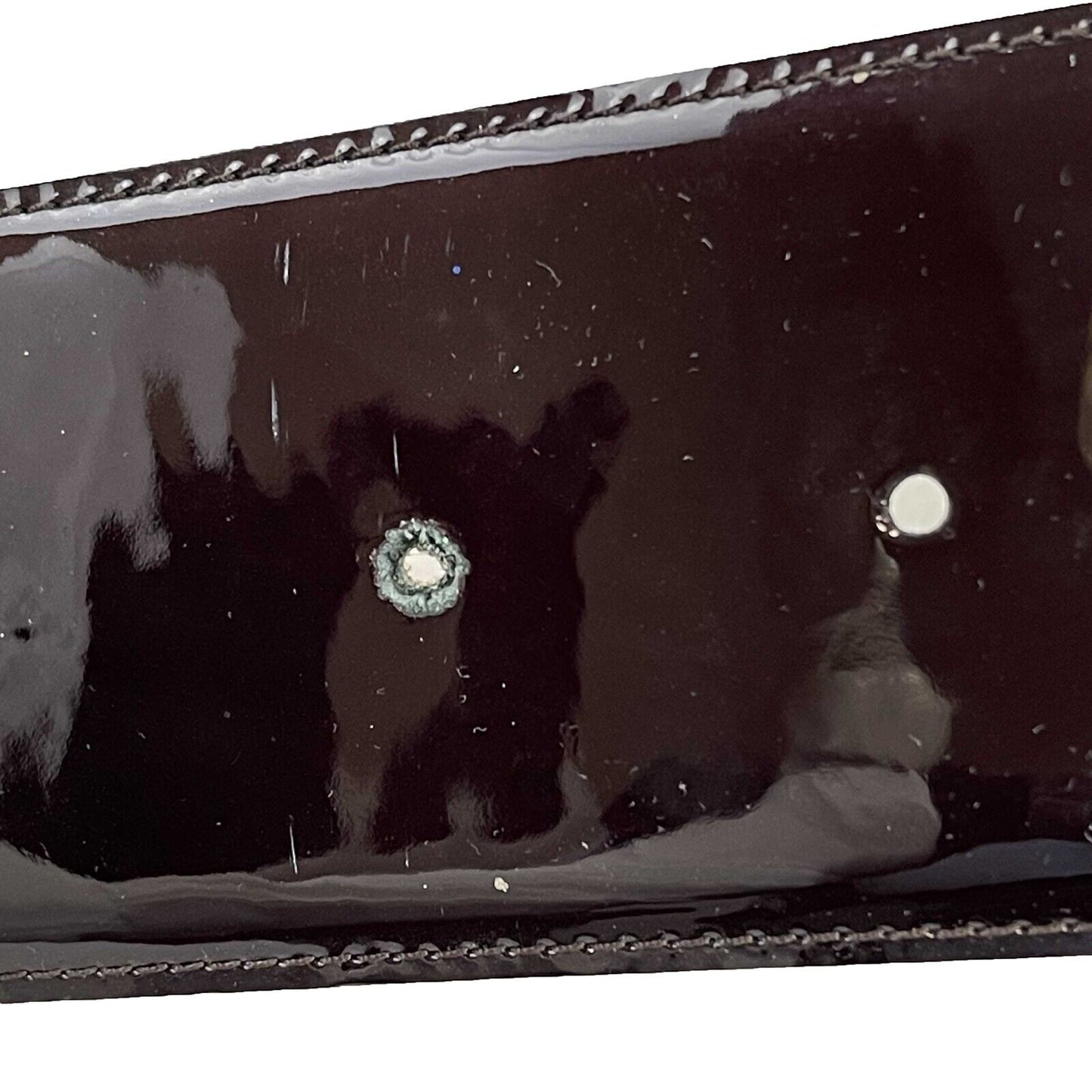 Louis Vuitton Vernis Belt LV Logo Amarante Brown 85/34