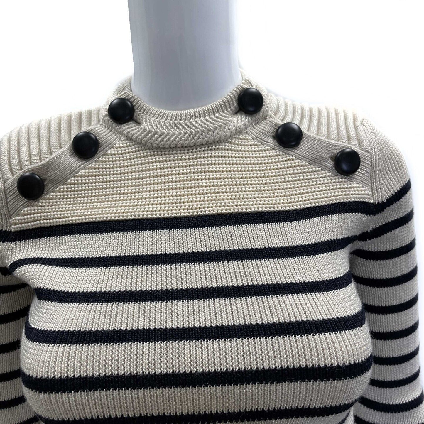 Isabel Marant Pristine Huston Hatfield sweater Beige & Blue 34 US 2 Jacket