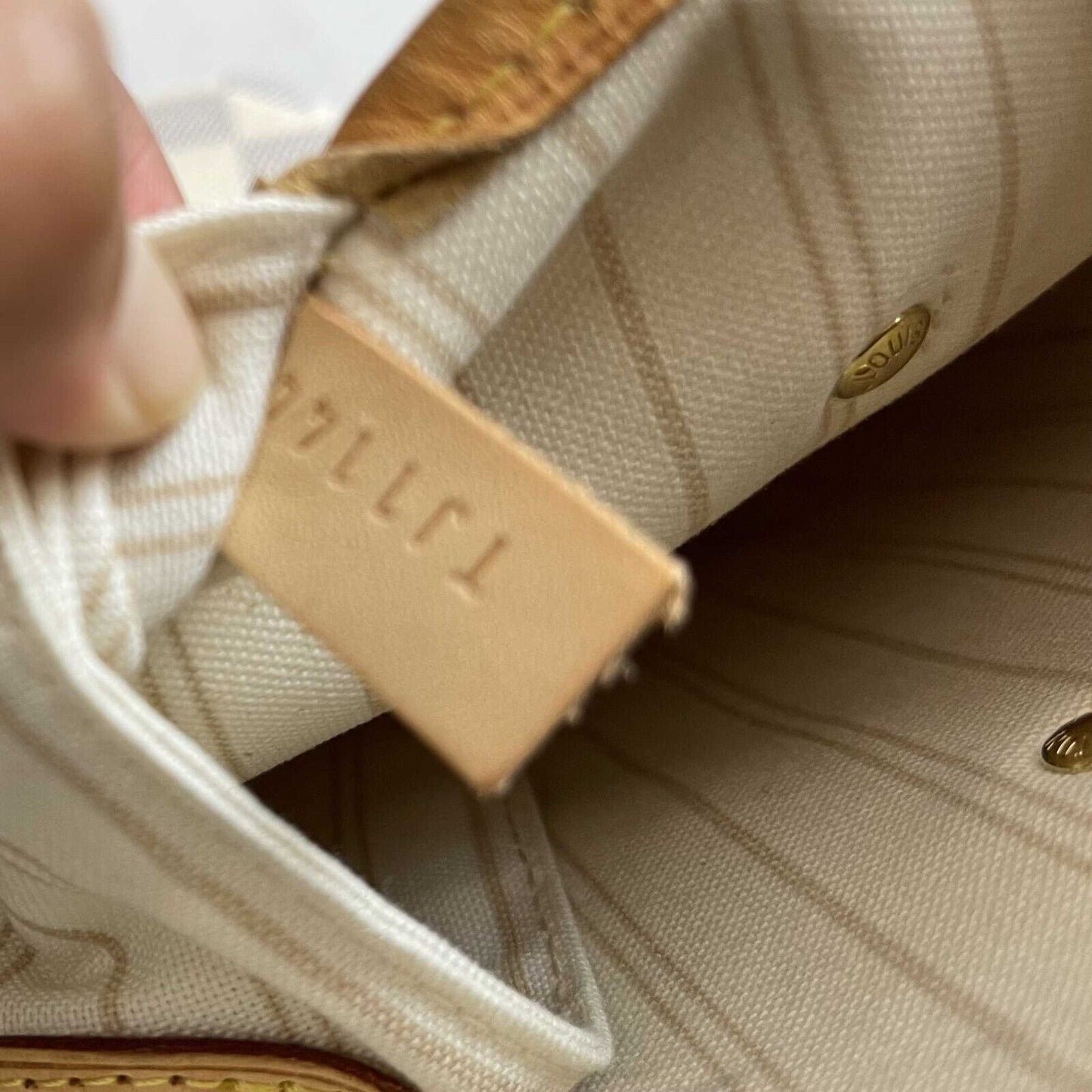 Louis Vuitton Neverfull NM MM Damier Azur Handbag