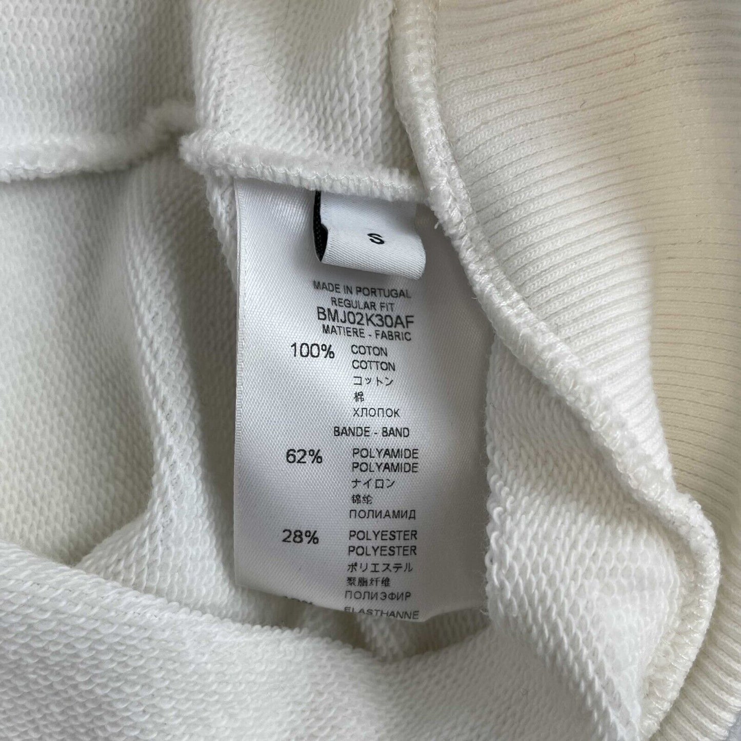 GIVENCHY - White Logo Tape - White / Black Hoodie - Size S
