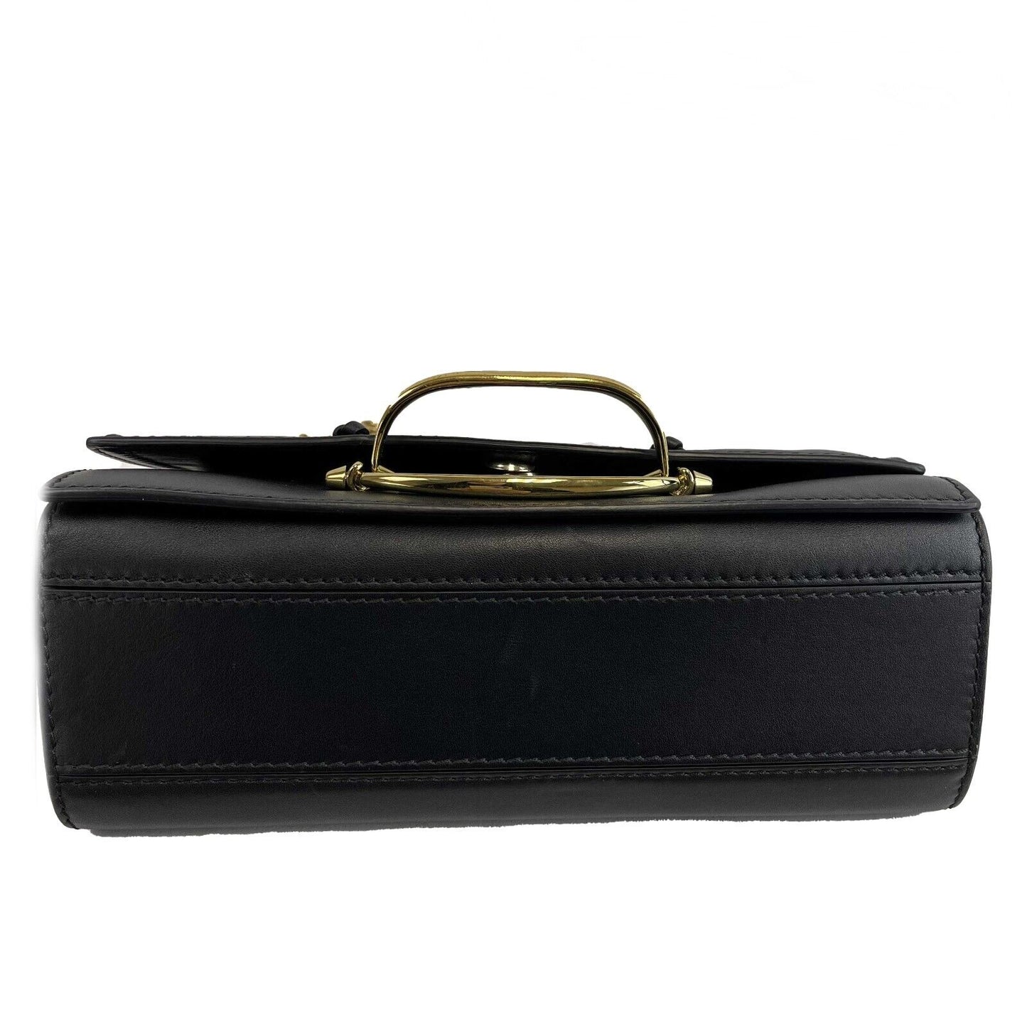 Alexander McQueen - Black / Gold Calfskin Leather - Braided Story Shoulder Bag