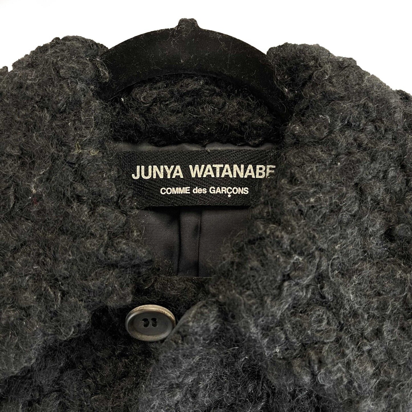 Junya Watanabe Pristine 2003 Black Boucle Wool Tweed Jacket Small