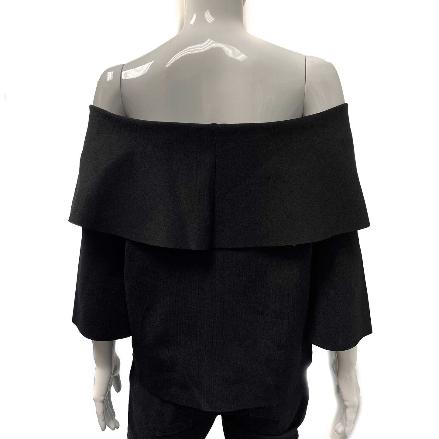 Stella McCartney - Excellent - Off Shoulder Ruffle - Black Top - 40 US 6
