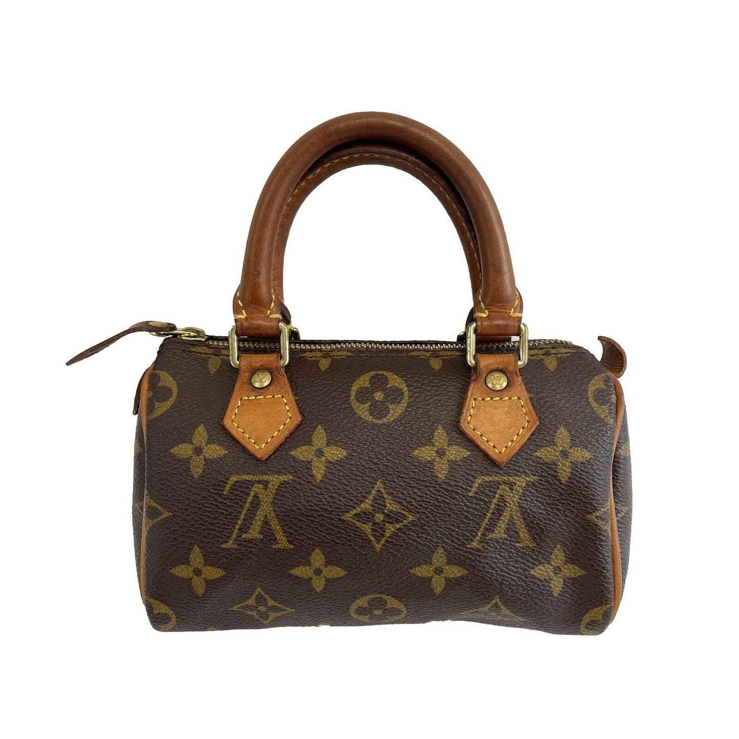 Louis Vuitton - Mini Speedy - Brown Monogram Top Handle Satchel w/ Strap