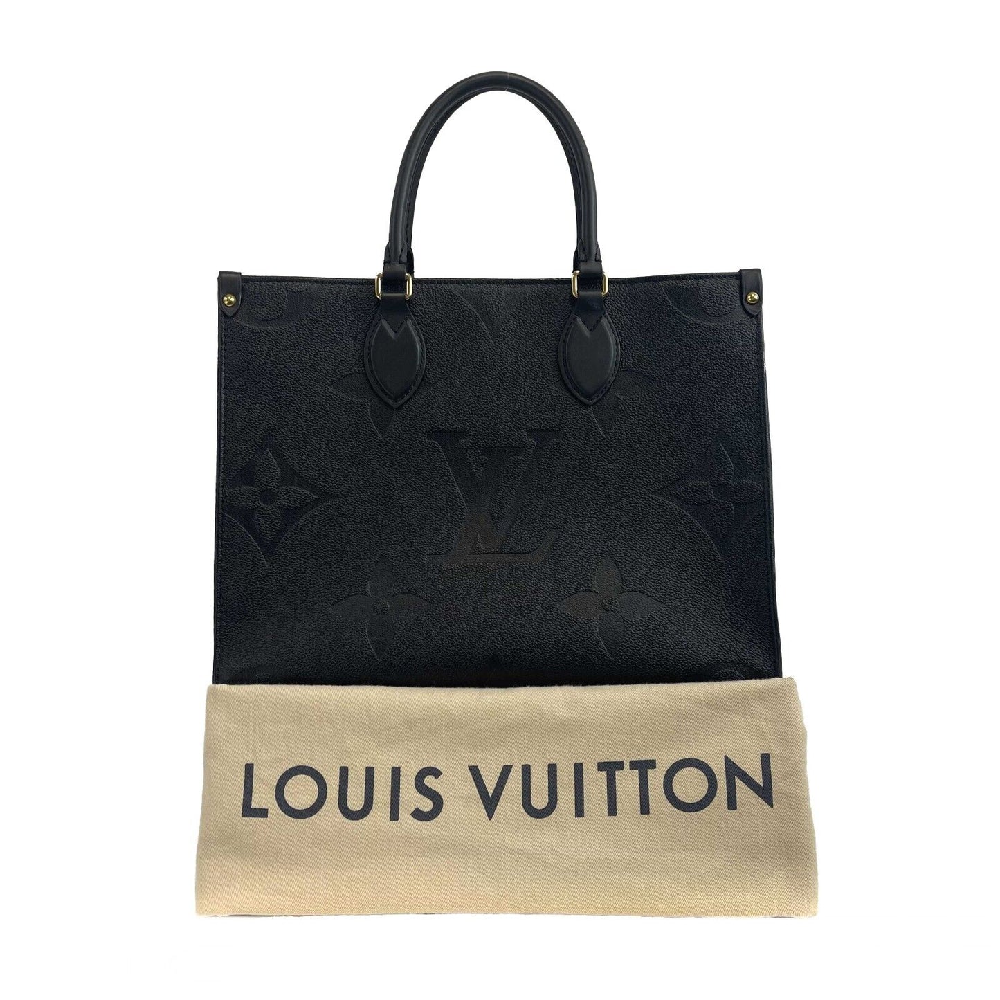 Louis Vuitton - On the go MM Empreinte Black Leather Top Handle Shoulder Strap