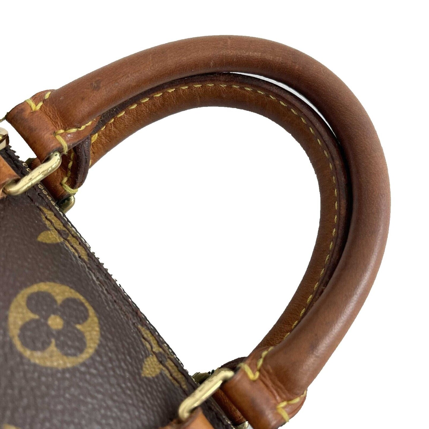 Louis Vuitton - Mini Speedy - Brown Monogram Top Handle Satchel w/ Strap