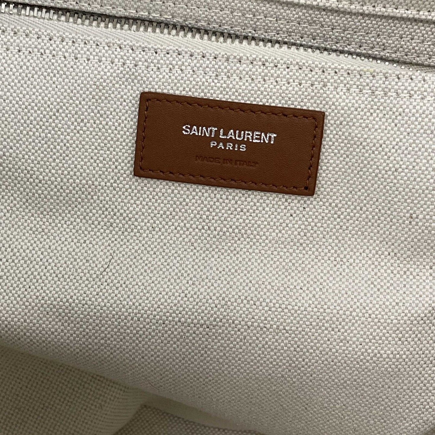 Saint Laurent Rive Gauche Maxi Tote Cream Tote Bag