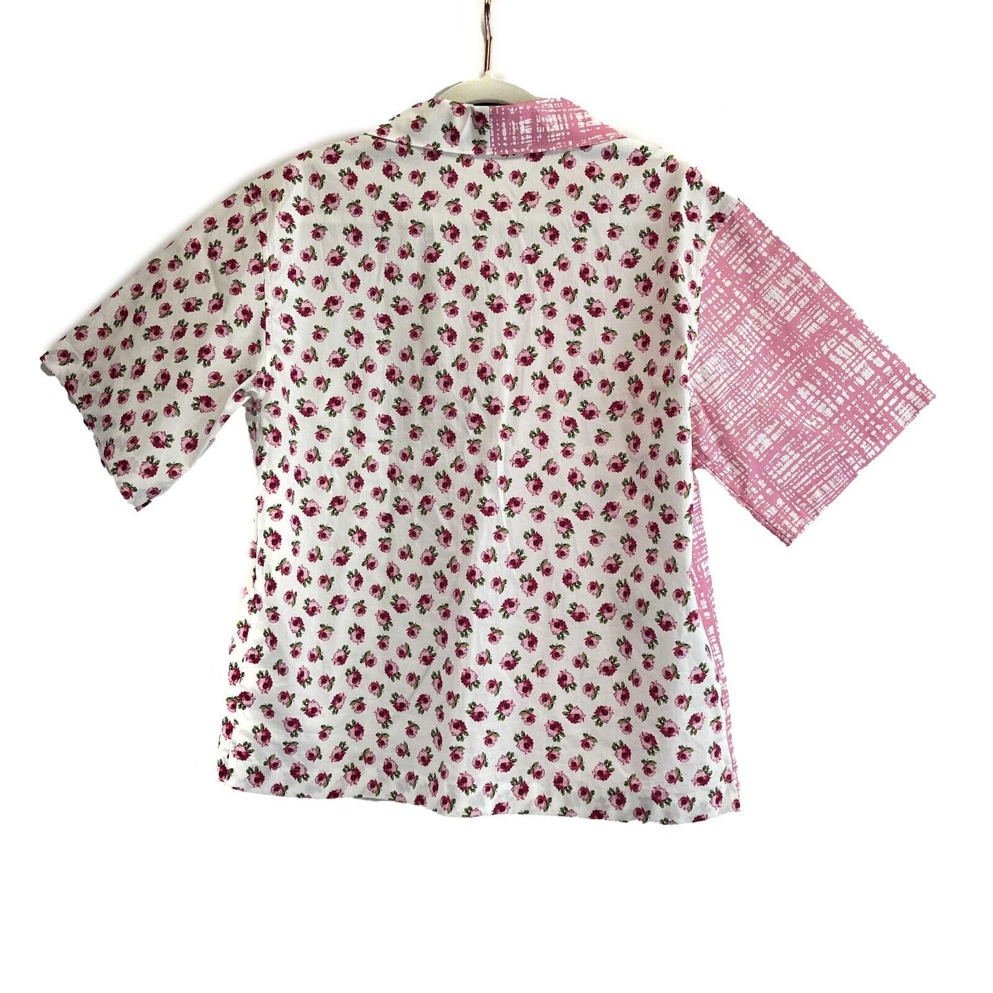 Prada Double Match poplin Button up shirt Rose Plaid 38 US 2 Excellent