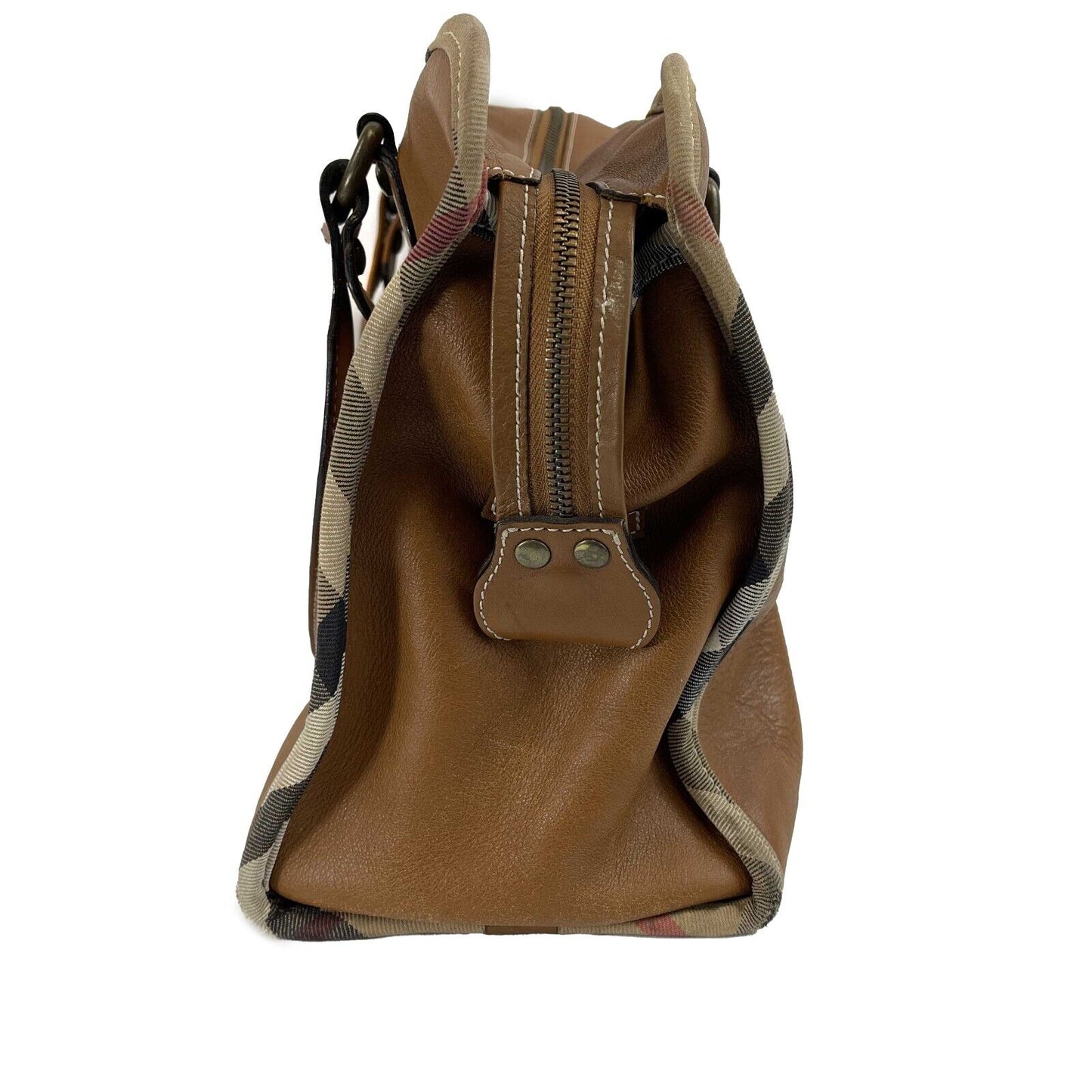 Burberry - Top Handle Bag - Leather Brown Shoulder Bag