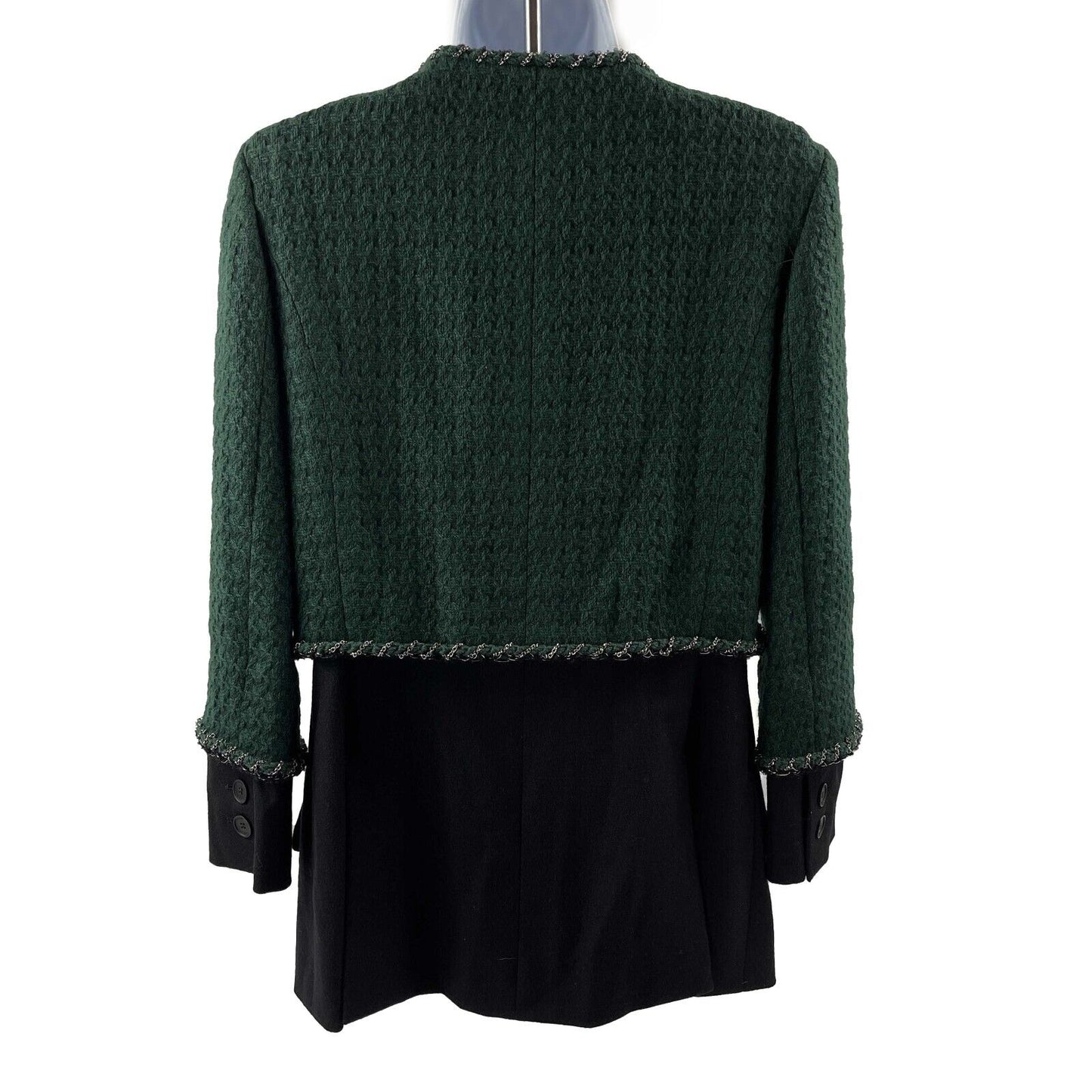 CHANEL - 2011 11A Runway Tweed Gripoix Button CC Layered Blazer Jacket 38 US 8