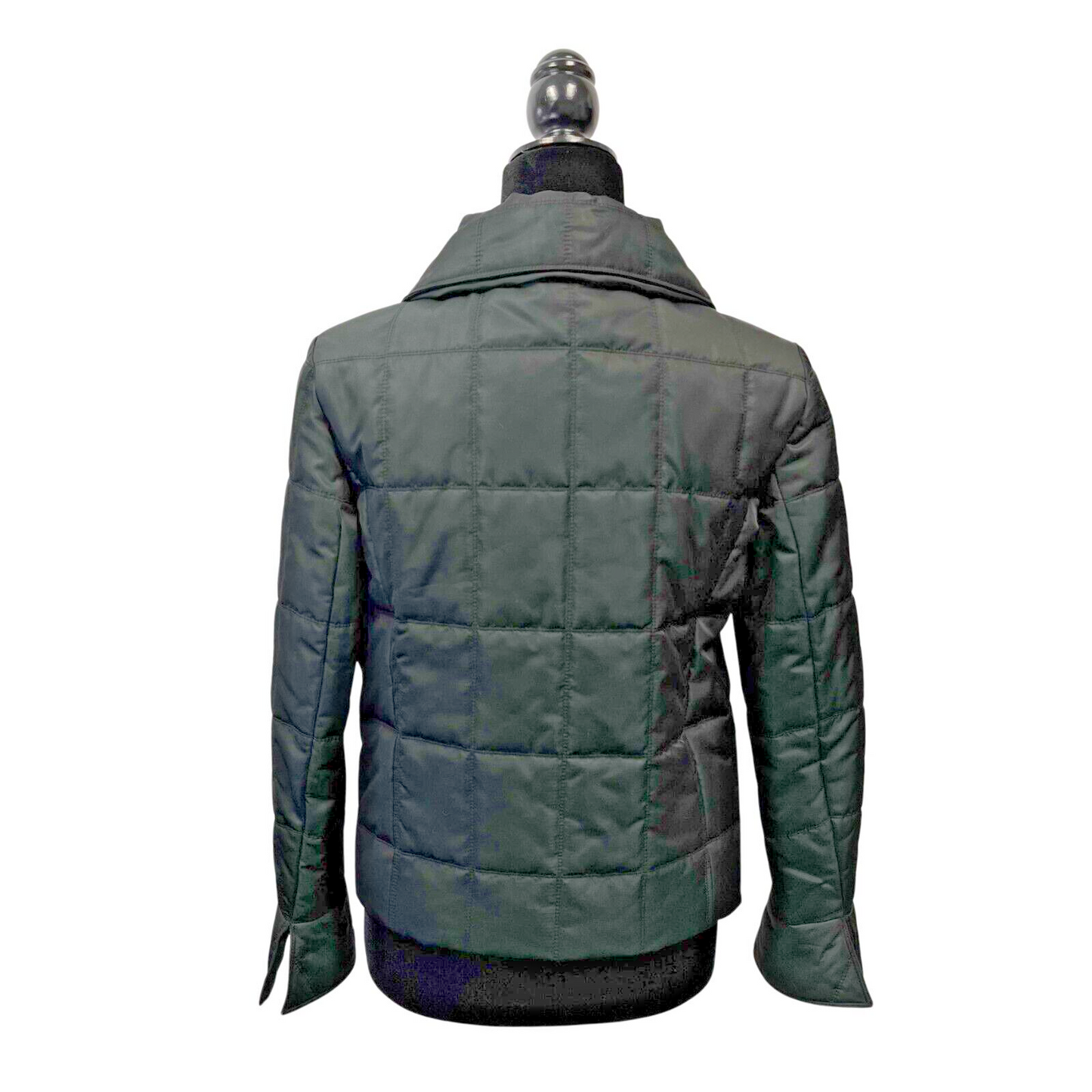 CHANEL - 00A Vintage 2000 Quilted Puffer Ski Green Coat Jacket - 36 US 4