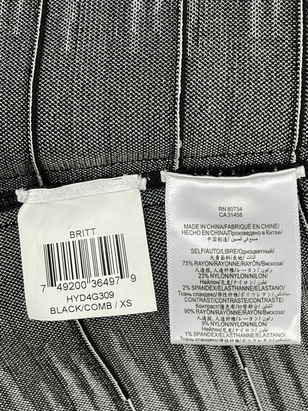 Herve Leger - Britt Ombre Bandage Jacquard Jacket - Black / White - XS