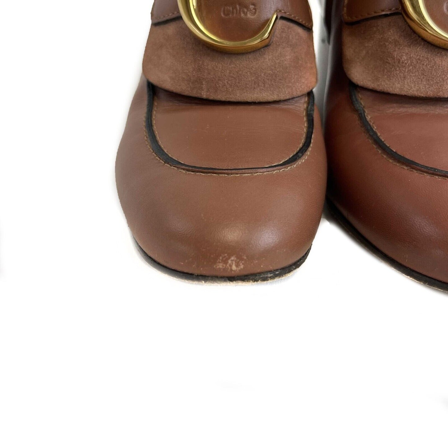 Chloe - Heeled C-Logo Boots - Rose Brown - EU 38.5 / US 7.5 - Shoes
