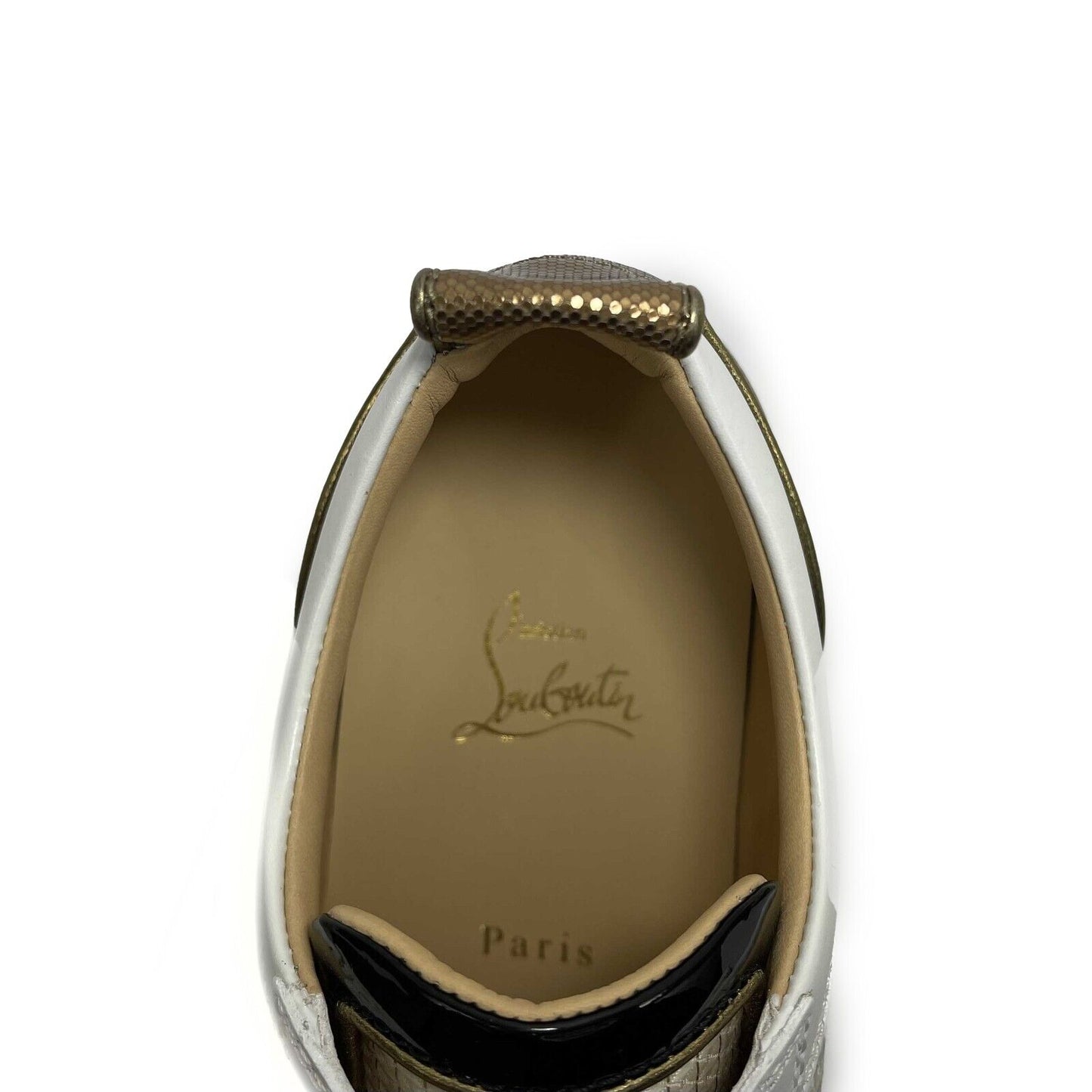 Christian Louboutin Flat Iridescent Sequin Paillett High Top Sneaker 41 US 8 NEW