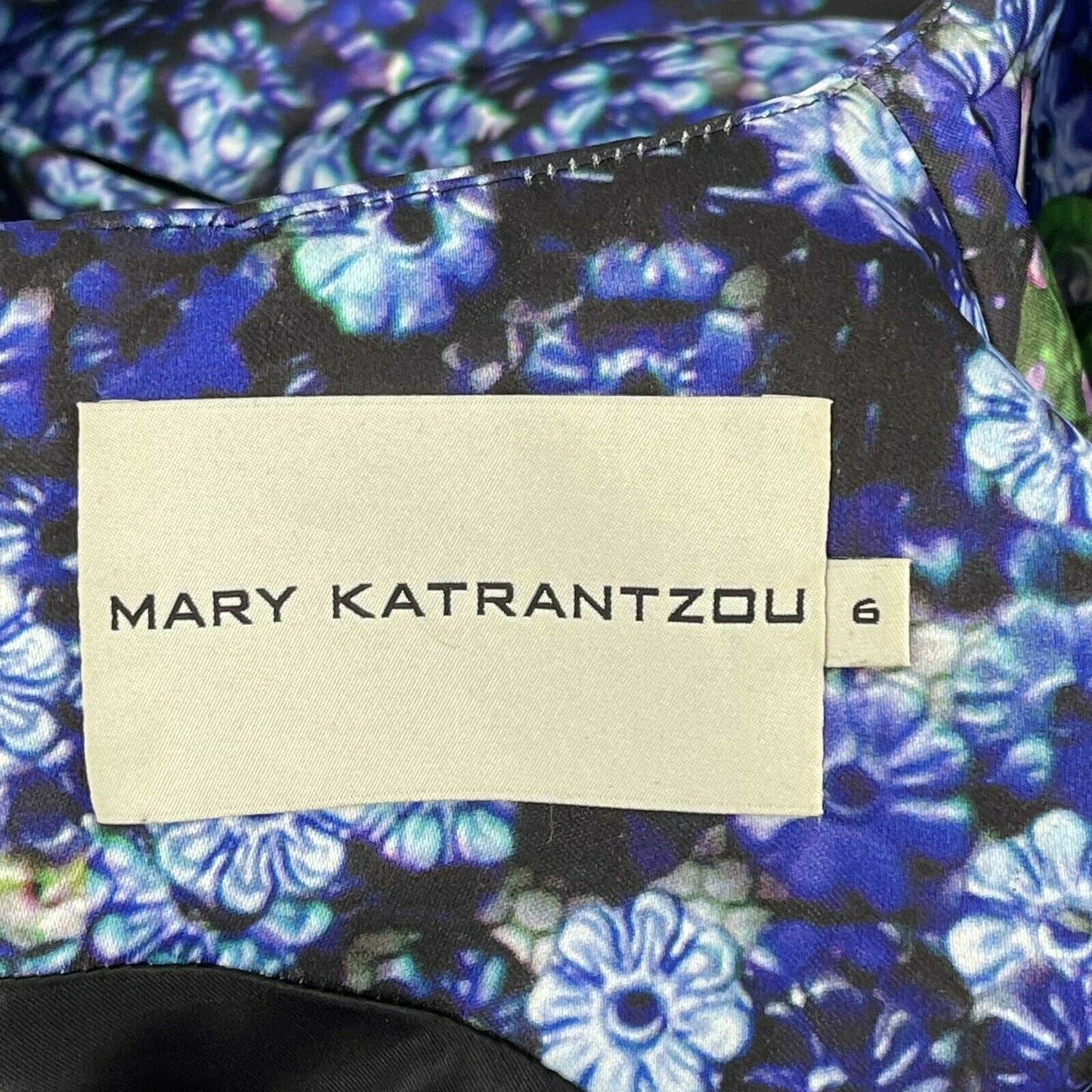 Mary Katrantzou - Sleeveless Gem Print Tulle Dress - Blue Multicolor - Size 2
