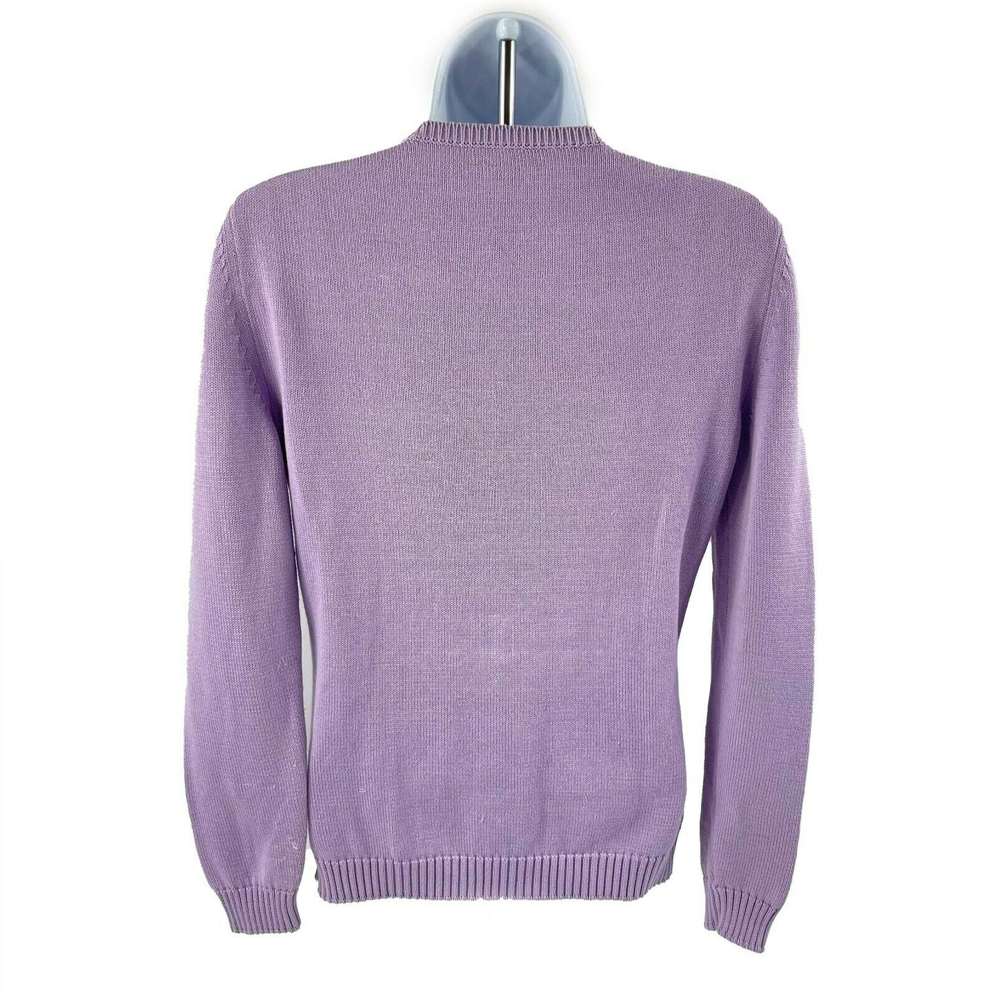 Mary Katrantzou - Crystal Flower Knit Sweater Top - Lilac, Purple, Grey - S