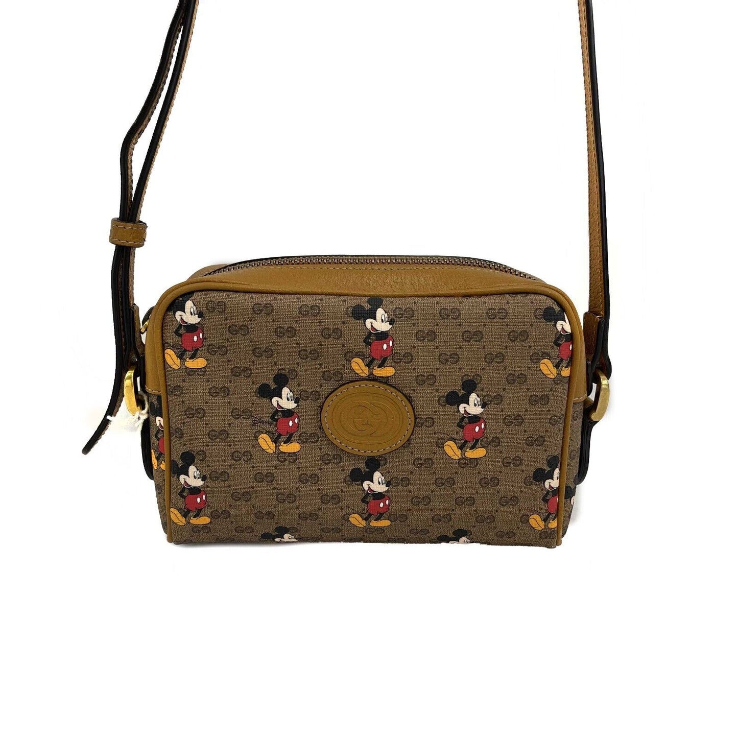 Gucci - Excellent - x Disney Mini Tan GG Mickey Mouse Crossbody