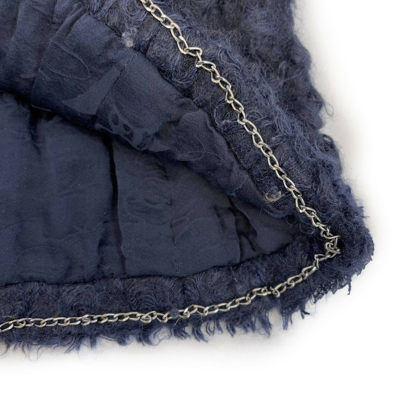 CHANEL- 08A Boucle Textured Mohair Jacket - Navy - 4 Pocket - FR 38 US 6