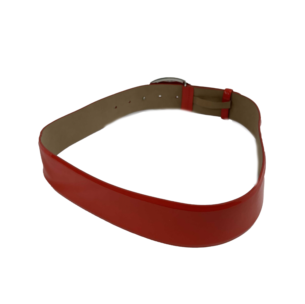 CHANEL - 09C Patent CC Logo Buckle - Coral Orange - 32- 80 - Belt