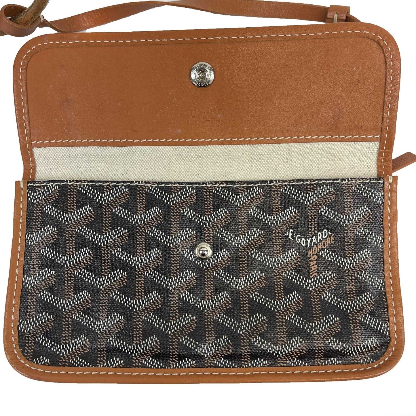 Goyard - Goyardine Saint Louis PM Bag - Brown Tote w/ Pouch