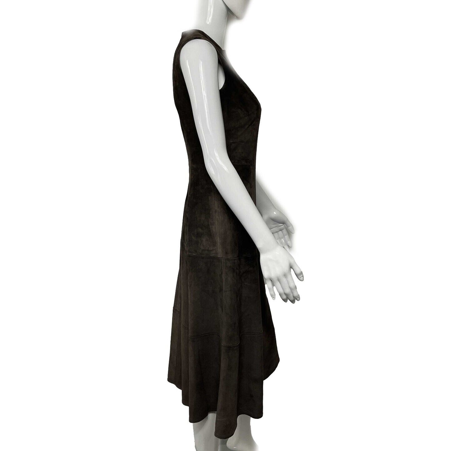THE ROW - Excellent - Suede Liffen Midi - Dark Brown Dress - Size 4