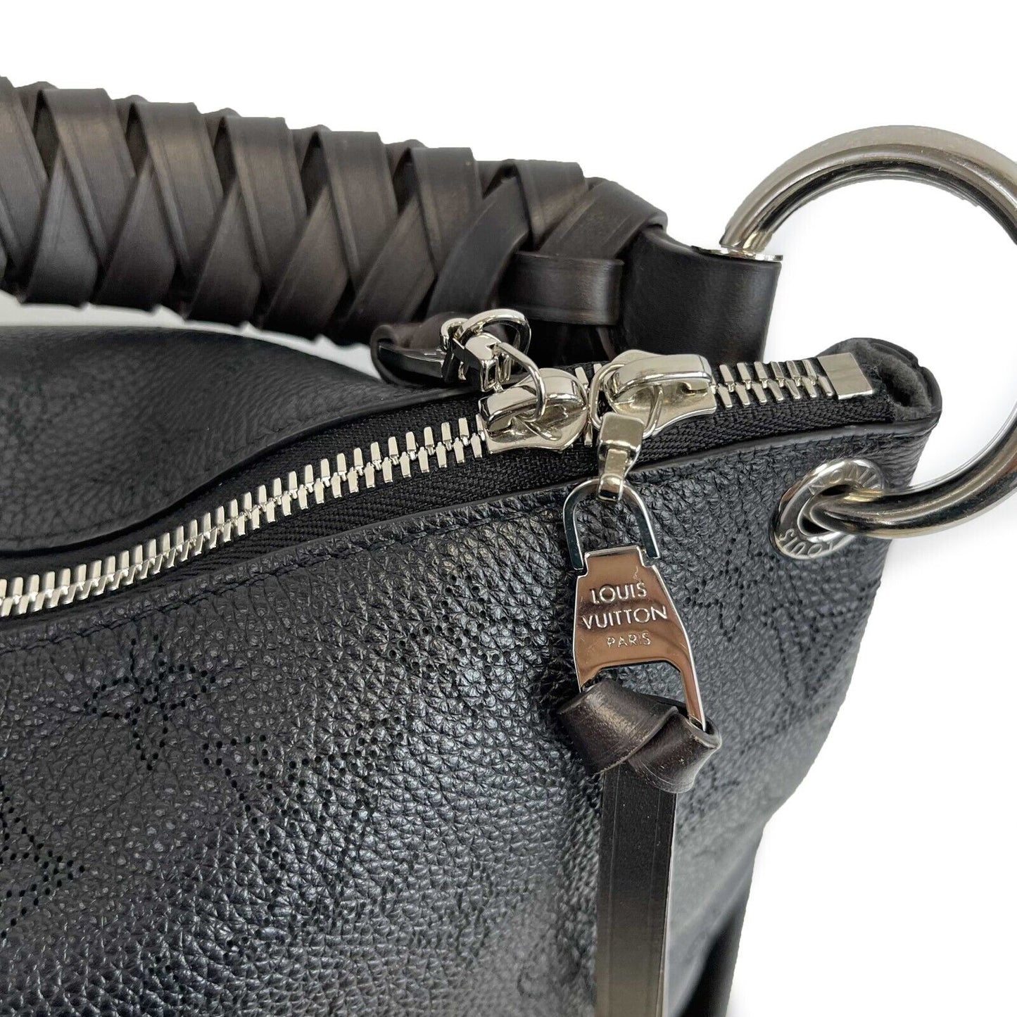 Louis Vuitton - Beaubourg Hobo MM - Black Monogram Leather Top Handle w/ Strap