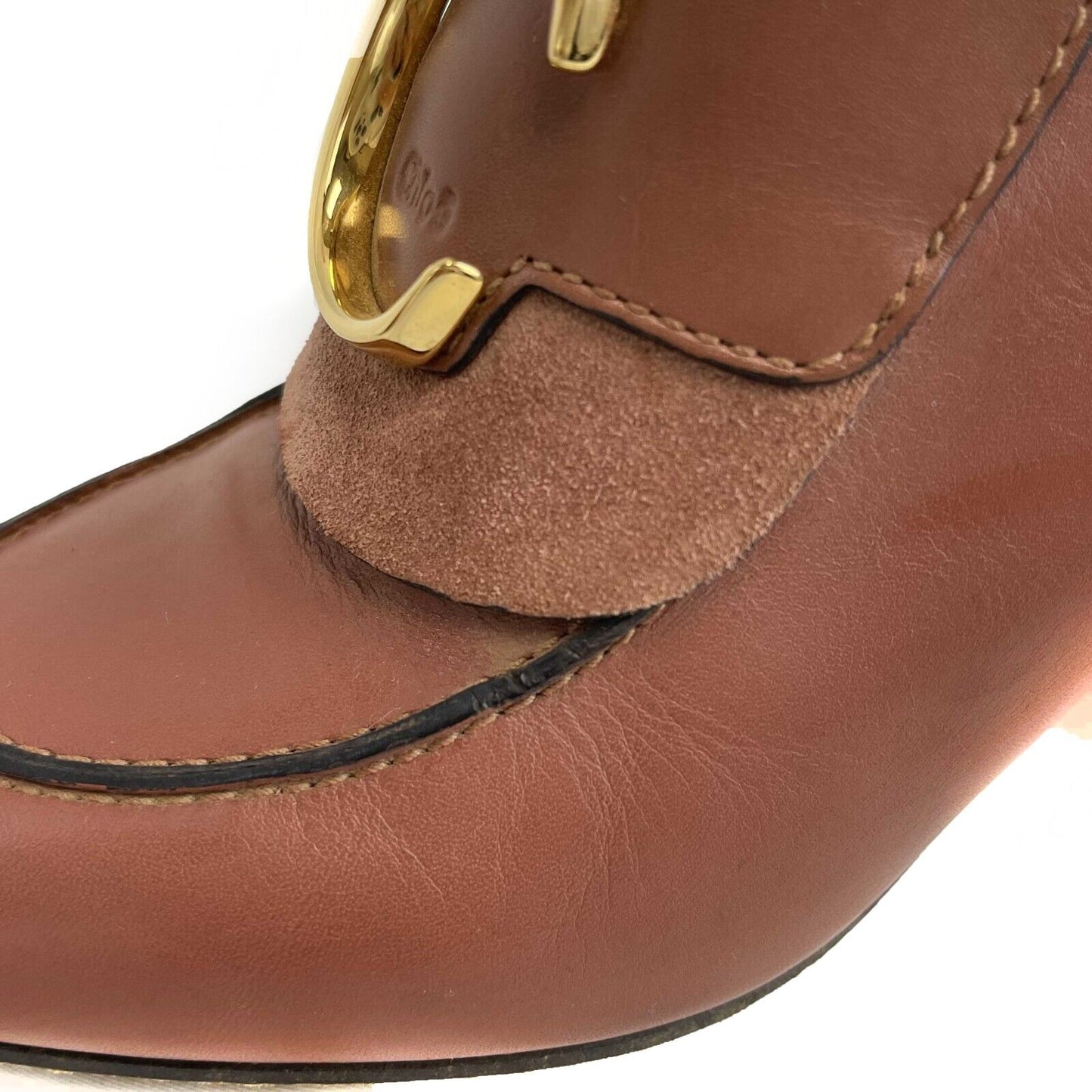 Chloe - Heeled C-Logo Boots - Rose Brown - EU 38.5 / US 7.5 - Shoes