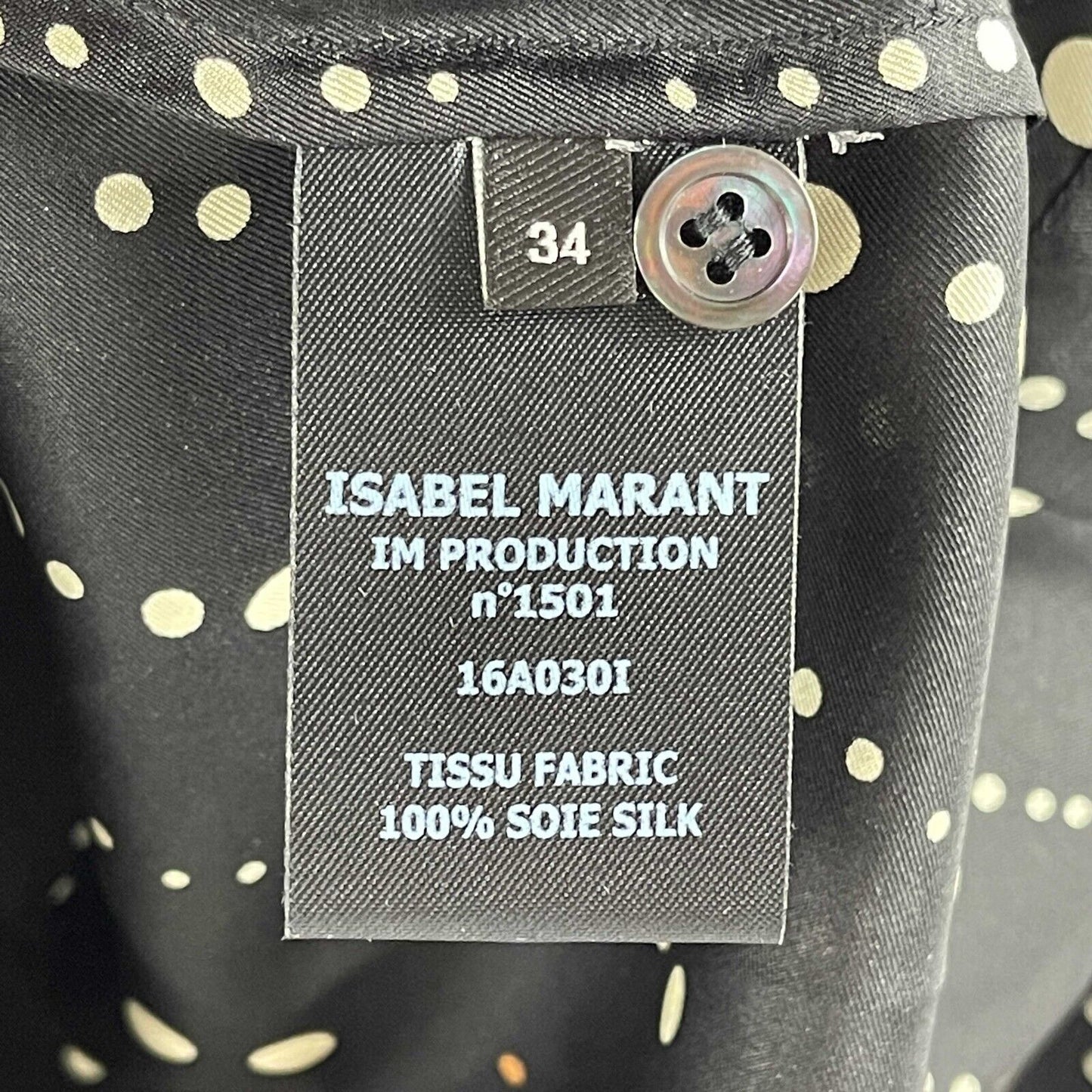 Isabel Marant - Pristine - Gemma Polka Dot Silk Blouse - 34- XS - Top