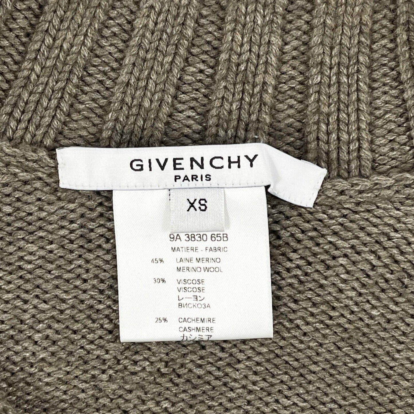 Givenchy - Pristine - Wool Blend Knit Long Cardigan Sweater - Taupe - XS - Top