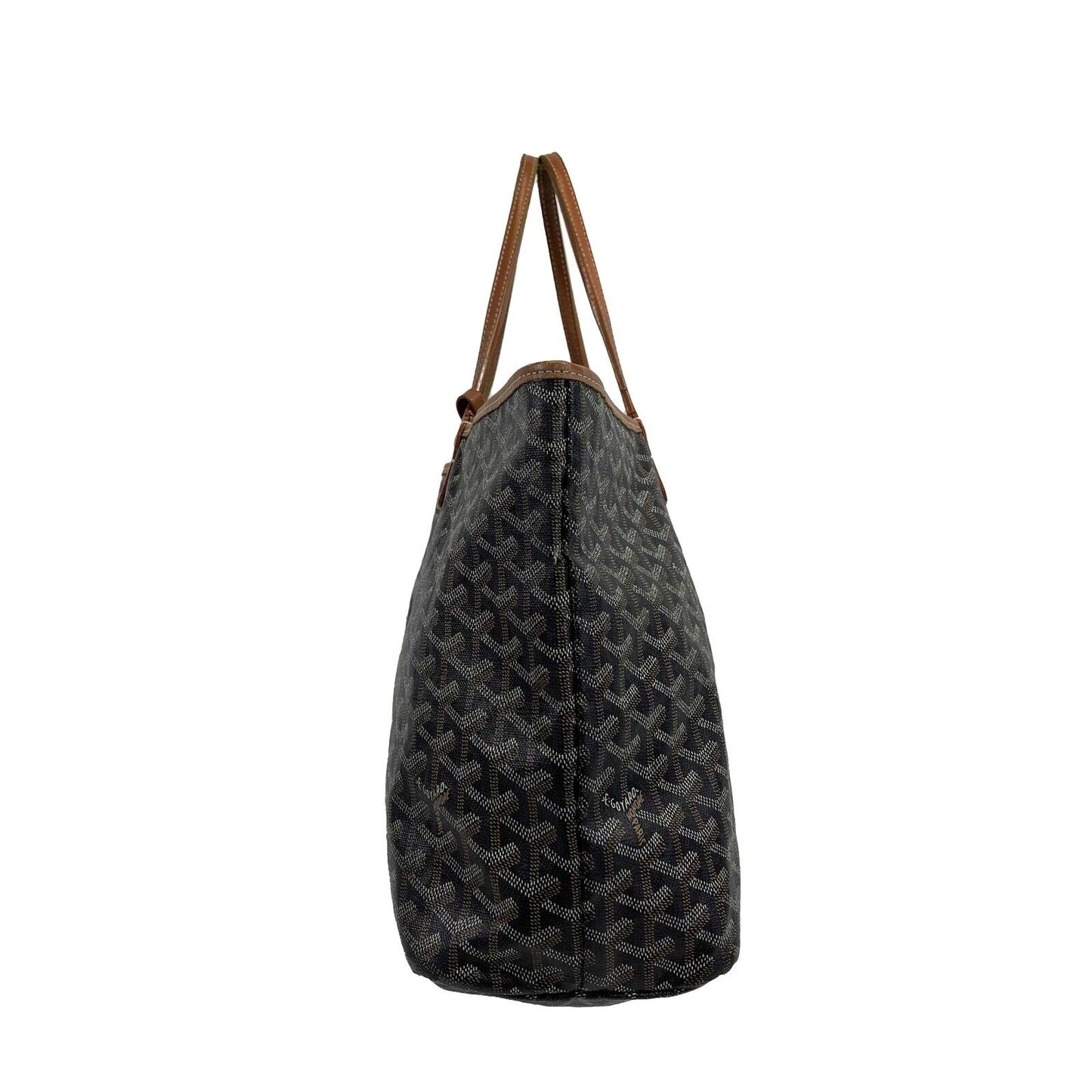 Goyard - Goyardine Saint Louis PM Bag - Brown Tote w/ Pouch