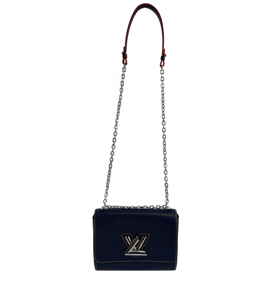 Louis Vuitton - Epi Leather Twist MM - Navy Blue, Red Shoulder Bag / Crossbody
