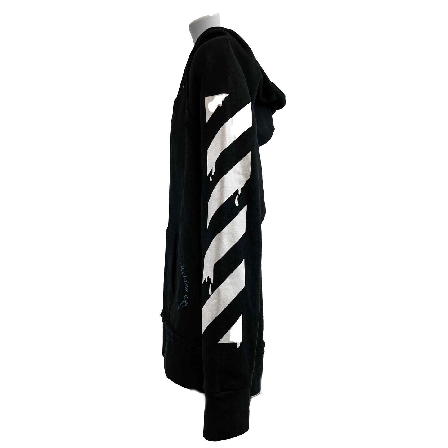 Off White - Dripping Arrows Incompiuto Hoodie - Black Jacket - Size S
