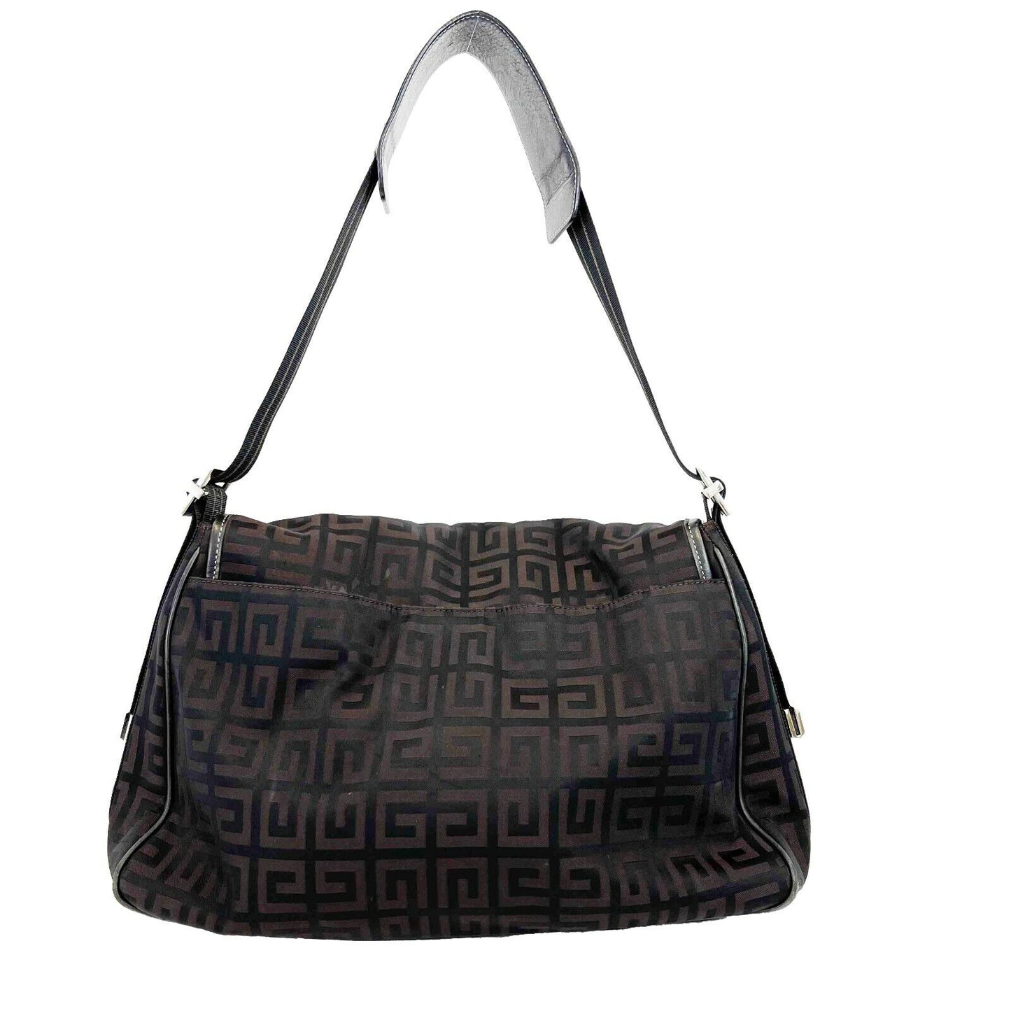 Givenchy - Black Brown Signature GG Monogram Nylon Flap - Shoulder Bag